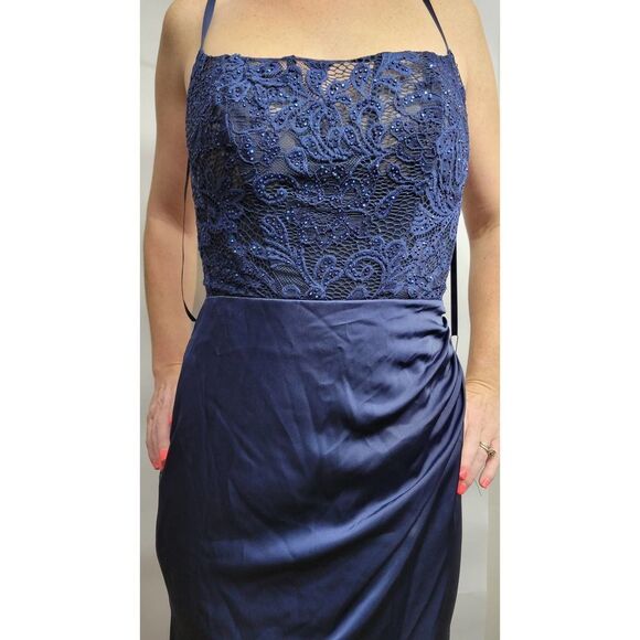 La Femme Dress 29888 DRESS Navy Blue NEW - Picture 6 of 6